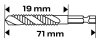 Wiertło gwintujące HSS TiN, M10x1,5 mm, Hex