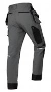 Spodnie robocze Mix&Match, 4 way stretch, z kaburami, Cordura, szaro-czarne, rozmiar S