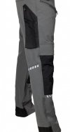 Spodnie robocze Mix&Match, 4 way stretch, z kaburami, Cordura, szaro-czarne, rozmiar S