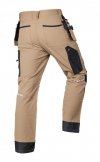 Spodnie robocze Mix&Match, 4 way stretch, z kaburami, Cordura, beżowo-czarne, rozmiar L