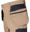 Spodnie robocze Mix&Match, 4 way stretch, z kaburami, Cordura, beżowo-czarne, rozmiar XL