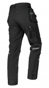 Spodnie robocze Mix&Match, 4 way stretch, z kaburami, Cordura, czarne, rozmiar XS