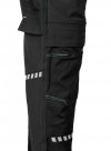 Spodnie robocze Mix&Match, 4 way stretch, z kaburami, Cordura, czarne, rozmiar XS
