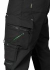 Spodnie robocze Mix&Match, 4 way stretch, z kaburami, Cordura, czarne, rozmiar S