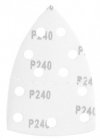 Papiery ścierne na rzep, żelazko 102 x 152 mm, P240, 5 szt., z 11 otworami