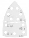 Papiery ścierne na rzep, żelazko 102 x 152 mm, P120, 5 szt., z 11 otworami