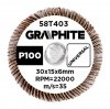 Ściernica listkowa trzpieniowa 30 x 15 x 6 mm, P100 (3 szt.)