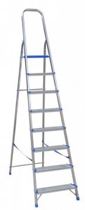 DRABINA ALUMINIOWA WOLNOSTOJĄCA 250CM 7 STOPNI + PODEST (1 SZT)