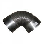 KOLANO PIECOWE CZARNE Z BLACHY 1MM 130MM PARNIKOWE (1 SZT)