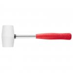 MŁOTEK GUMOWY 225G ŚREDNICA 40MM BIAŁA GUMA TRZONEK METALOWY (1 SZT)