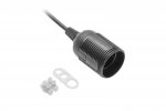 OPRAWKA E27 Z PRZEWODEM I KOSTKĄ 240V 60W, 2X0,75MM2 CZARNA (1 SZT)