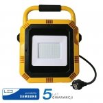 Projektor Przenośny LED V-TAC 50W SAMSUNG CHIP IP65 3mb VT-51 6400K 4000lm 5 Lat Gwarancji