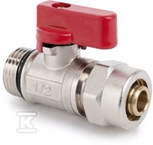 ZAW.MINI CZERW.G1/2 ORING ZŁ.PEX/AL.G1/ (SZT)