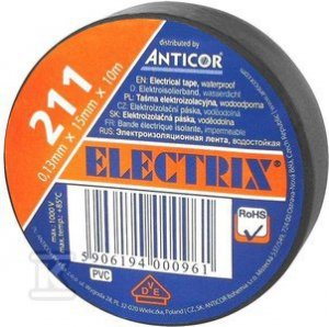 TAŚMA IZOL.15X10 CZARNA ELECTRIC 211P (SZT)