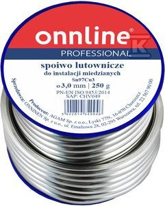 LUT MIĘKKI SN97CU3 3,0MM 250G ONNLINE (SZT)
