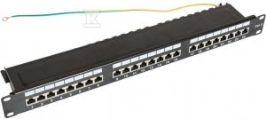 PANEL KATEGORII 6 FTP 19 1U, 24XRJ45 (SZT)