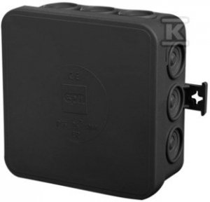 E12 PUSZ.N/T 85X85X39 12MEMB.CZARNY IP55 (SZT)