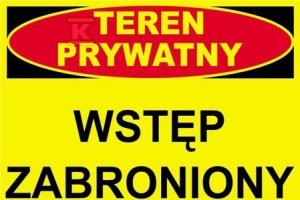 TEREN PRYWATNY WSTĘP WZBRONIONY-TABLICA (SZT)