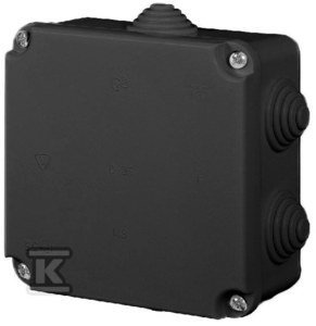 PUSZ.N/T PK-2 108X108X58 B/W.IP55 CZARNY (SZT)
