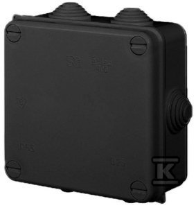 PUSZ.N/T PK-4 134X134X64 B/W.IP55 CZARNY (SZT)