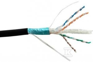 KABEL F/UTP KAT.6A ZEW. ŻEL. 500M (m)