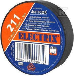 TAŚMA IZOL.19X20 CZARNA ELECTRIC 211P (SZT)