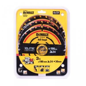 PIŁA TARCZOWA DO DREWNA ELITE 190*30MM 24 ZĘBY 3-PAK (1 OP)