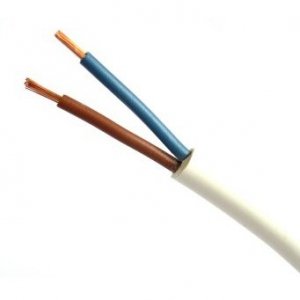 PRZEWÓD MIESZKANIOWY H03VV-F OMY 2X1,5 BIAŁY 300V (100 MB)