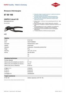 SZCZYPCE DO RUR COBRA 100MM (1 SZT)