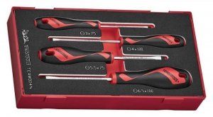 ZESTAW WKRĘTAKÓW PŁASKICH TENG TOOLS TEAMD04N, 4SZT. (1 KPL)