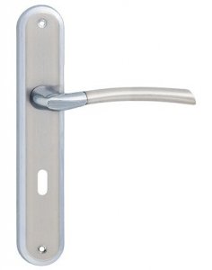 KLAMKA ZORBA NIKIEL-CHROM 90 NA KLUCZ (1 KPL)