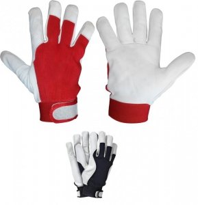 RĘKAWICE SKÓRA KOZIA, RZEP, SAFETICULT PRO, TECHNIK R.10 (12 PAR)
