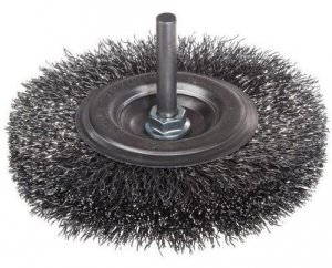 SZCZOTKA TARCZOWA DRUT STALOWY TRZPIEŃ 6MM FI130MM (1 SZT)