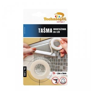 TAŚMA MONTAŻOWA DO LED 2*1,5M*9MM (1 SZT)