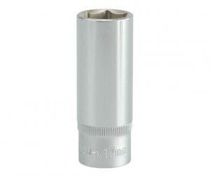 NASADKA DŁUGA 6-KĄTNA CHROMOWANA 3/8'' 17MM (1 SZT)
