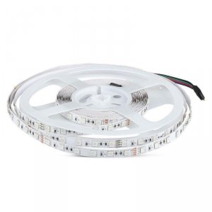 Taśma LED V-TAC SMD5050 300LED 24V IP20 5mb 7W/m VT-5050 60-IP20-10 RGB