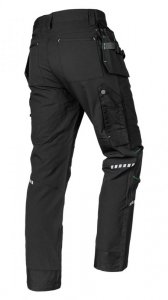 Spodnie robocze Mix&Match, 4 way stretch, z kaburami, Cordura, czarne, rozmiar S