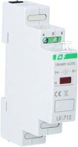 LK-712 R 130÷260V-1×LED CZERW,TH35,1-F (SZT)