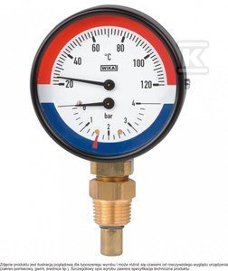 TERMOMANOMETR WP80R R1/2 0,6MPA/120ST.C (SZT)