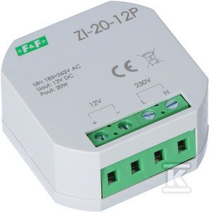 ZI-20-12P ZASILACZ IMP. 12V 20W PUSZKA (SZT)