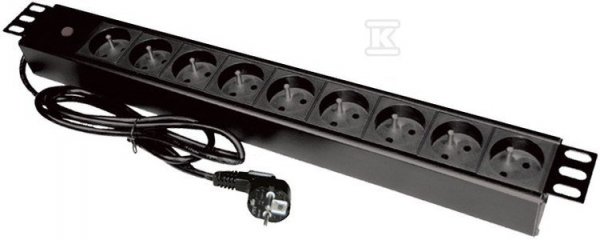 LISTWA ZASIL. 19&quot; 9XCEE 7/5-7/7 LED (SZT)