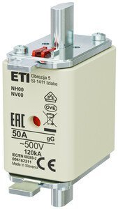 NH00 GG 50A/500V WKŁ.ZWŁ. KOMBI (SZT)