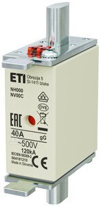 NH000 GG 40A/500V WKŁADKA TOP. KOMBI (SZT)