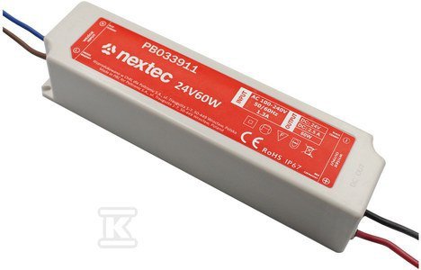 ZASILACZ LED IP67 / 24V / 2,5A / 60W (SZT)