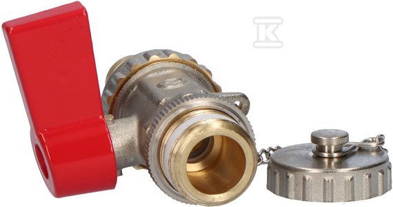 ZAWÓR SPUSTOWY KULOWY 1/2&quot; NIKL,ZŁ,ZAS (SZT)