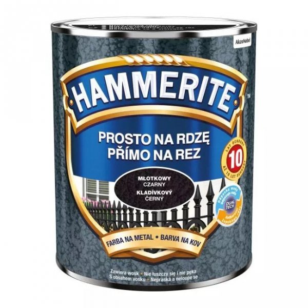 EMALIA HAMMERITE MŁOTKOWY CZARNY 0,7L (1 SZT)