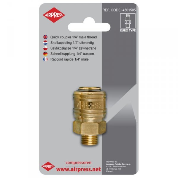 SZYBKOZŁĄCZE Z GWINTEM ZEWNĘTRZNYM 1/4&#039;&#039; (1 SZT)