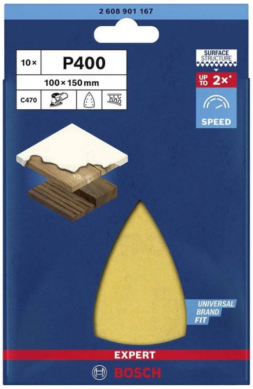 PAPIER ŚCIERNY EXPERT EXC470 100*150MM G400 10PC (1 OP)