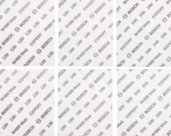 ARKUSZ ŚCIERNY PIANKA EXPERT 115*140MM W480 SET 6PC (1 OP)