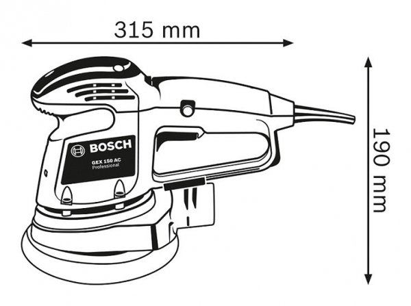 SZLIFIERKA MIMOŚRODOWA GEX AC 34-150 340W 150MM (1 KPL)